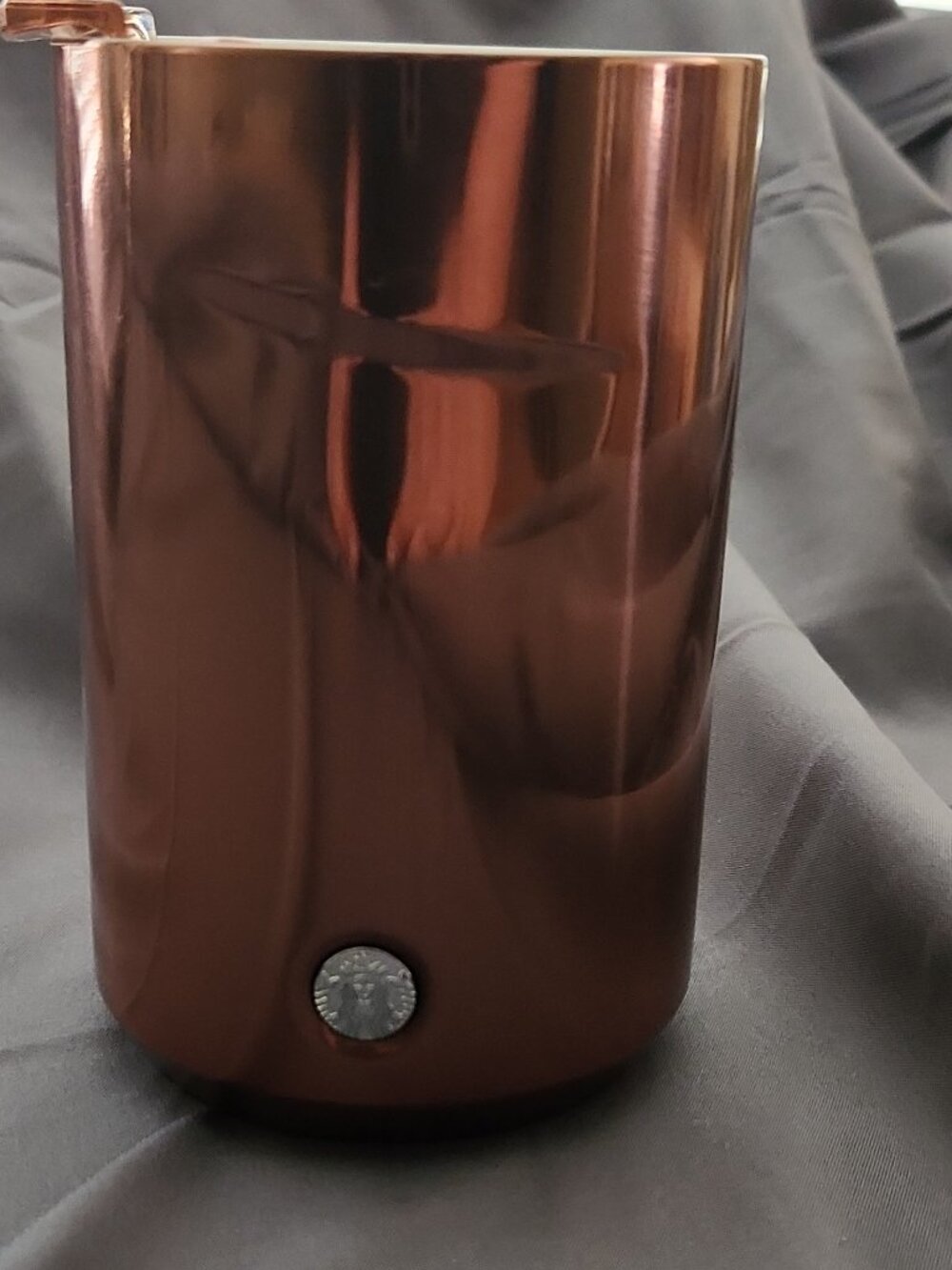 Starbucks Rose Gold Stainless Steel Tumbler 12 oz Travel Cup w Lid